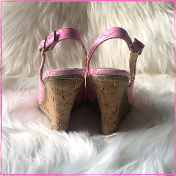 LILLY PULITZER PINK KRISIE WEDGE - NWOT! - Picture 7 of 10